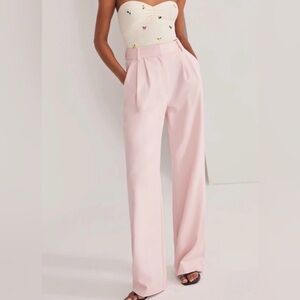 Favorite Daughter Pale Pink High-Rise Wide Leg Pants Size 10